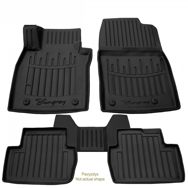 Kummist 3D jalamatid PEUGEOT 2008 2013-2019a., 5 pc. / must / 5016235 / kõrgendatud servad