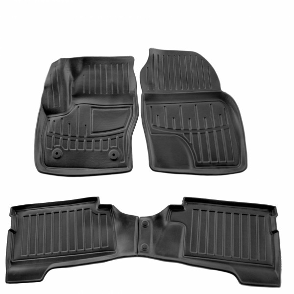 Kummist 3D jalamatid FORD C-Max hybrid 2010-2019a., 4 pc. / must / 5007234 / kõrgendatud servad