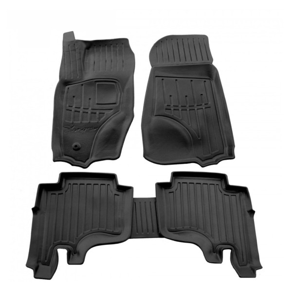 Kummist 3D jalamatid JEEP Grand Cherokee WK 2005-2010a., 5 pc. / must / 5046085 / kõrgendatud servad