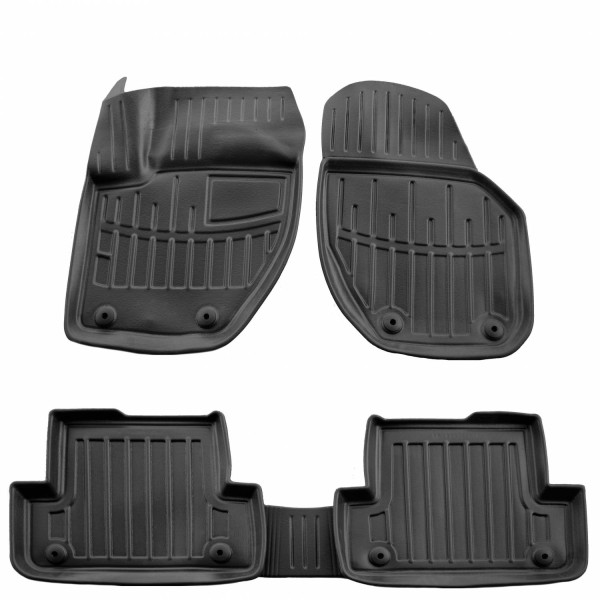 Kummist 3D jalamatid VOLVO V40 2012-2019a., 5 pc. / must / 5037095 / kõrgendatud servad