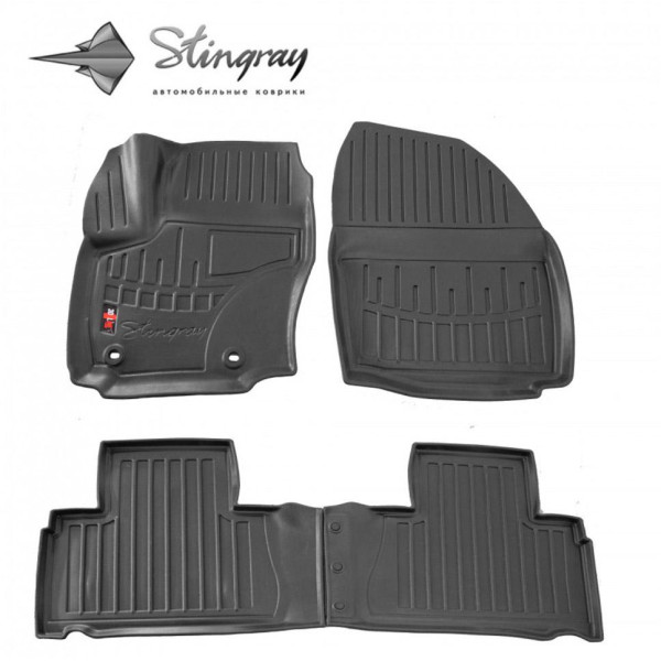 Kummist 3D jalamatid FORD Galaxy WA6 2006-2015a., 4 pc. (Ovalūs tvirtinimai) / must / 5007134 / kõrgendatud servad