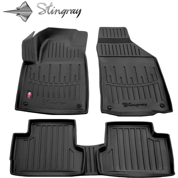 Kummist 3D jalamatid JEEP Cherokee KL alates 2013a. 5 tk / must / 5046015 / kõrgendatud servad