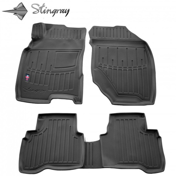 Kummist 3D jalamatid NISSAN X-Trail T30 2001-2007a., 5 pc. / must / 5014115 / kõrgendatud servad