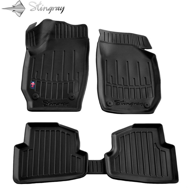 Kummist 3D jalamatid SKODA Fabia II 5J 2007-2014a., 5 tk / must / 5020025 / kõrgendatud servad