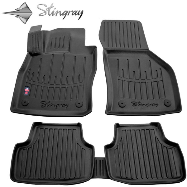 Kummist 3D jalamatid SKODA Octavia III A7 2013-2020a., 5 tk / must / 5020055 / kõrgendatud servad