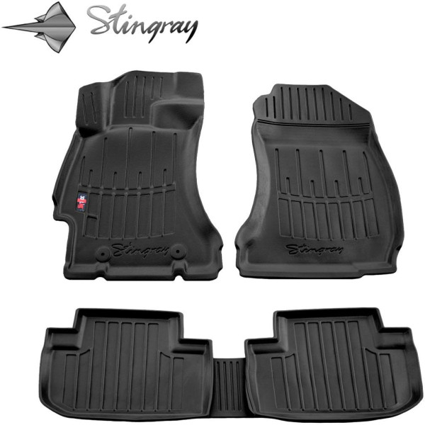 Kummist 3D jalamatid SUBARU Forester SJ 2012-2018a., 5 tk / must / 5029015 / kõrgendatud servad