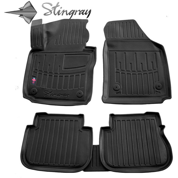 Kummist 3D jalamatid VOLKSWAGEN Caddy III 2K 2003-2020a., 5 tk (3 doors) / must / 5024125 / kõrgendatud servad