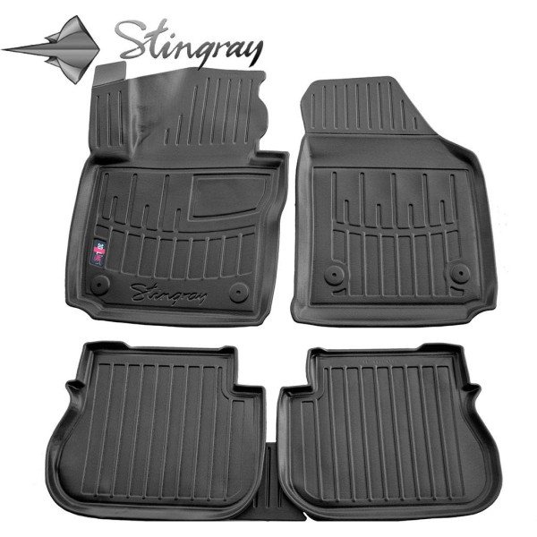 Kummist 3D jalamatid VOLKSWAGEN Caddy III 2K 2003-2020a., 5 tk (LIFE, 4 doors) / must / 5024245 / kõrgendatud servad