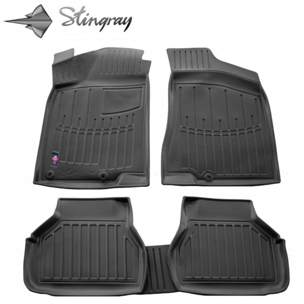 Kummist 3D jalamatid VOLKSWAGEN Passat B4 1988-1996a., 5 pc. / must / 5024265 / kõrgendatud servad