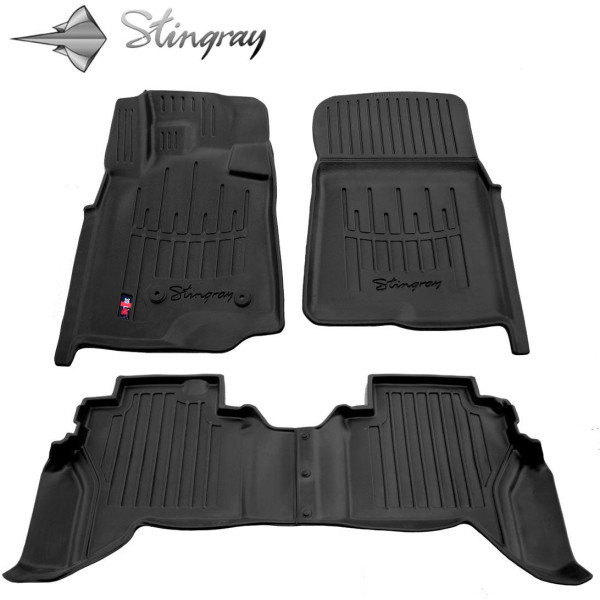 Kummist 3D jalamatid MITSUBISHI Pajero IV V80 2006-2021a., 4 tk / must / 5013034 / kõrgendatud servad