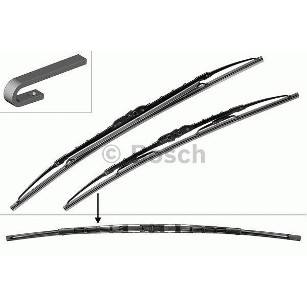 Puhastite komplekt Bosch Twin Spoiler 582S, 550/530 mm