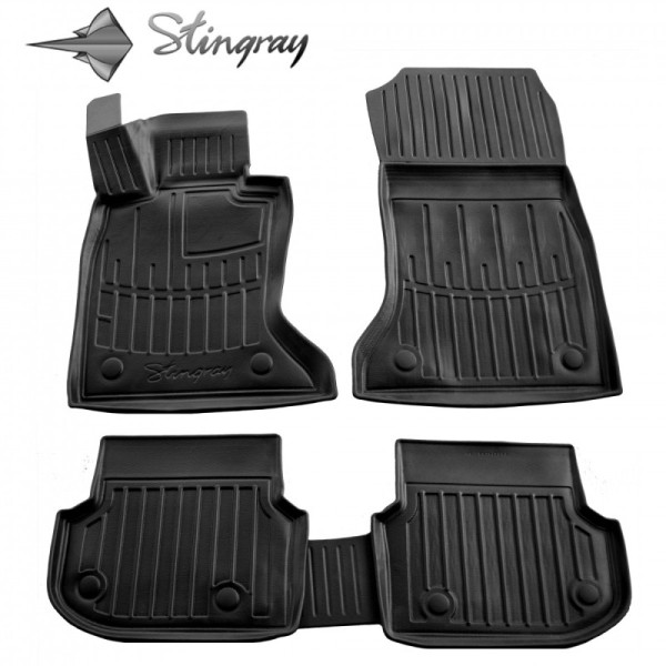 Kummist 3D jalamatid BMW 5 F10, F11 2010-2013a., 5 pc. / must / 5027145 / kõrgendatud servad