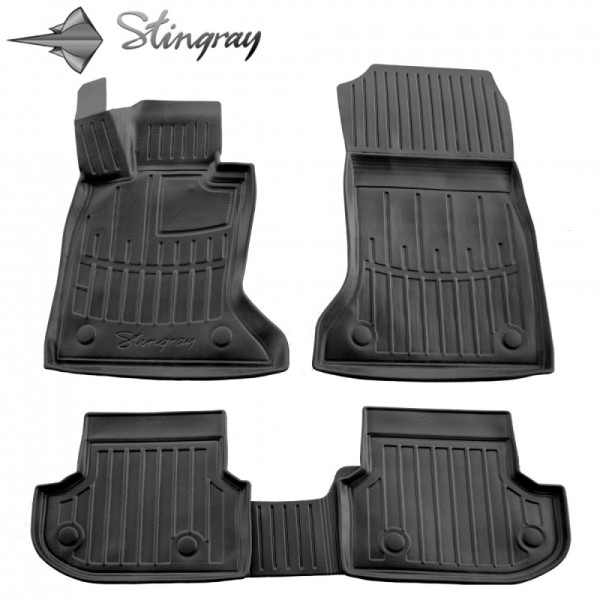 Kummist 3D jalamatid BMW 5 F10, F11 2013-2016a., 5 pc. / must / 5027155 / kõrgendatud servad