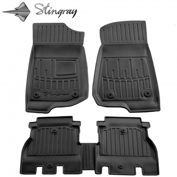 Kummist 3D jalamatid JEEP Wrangler JL alates 2018a. 5 pc. (5 uksega) / must / 5046075 / kõrgendatud servad