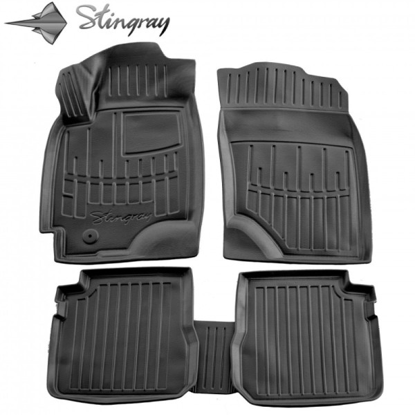 Kummist 3D jalamatid MITSUBISHI Outlander 2003-2006a., 5 pc. / must / 5013135 / kõrgendatud servad