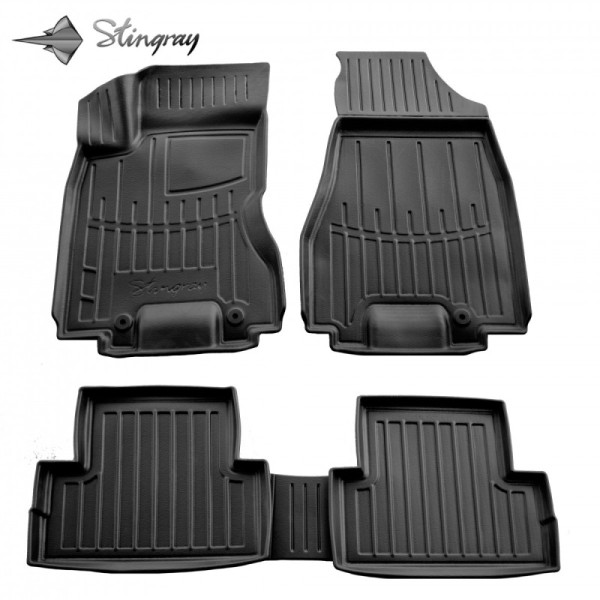 Kummist 3D jalamatid NISSAN X-Trail T31 2007-2014a., 5 pc. / must / 5014145 / kõrgendatud servad