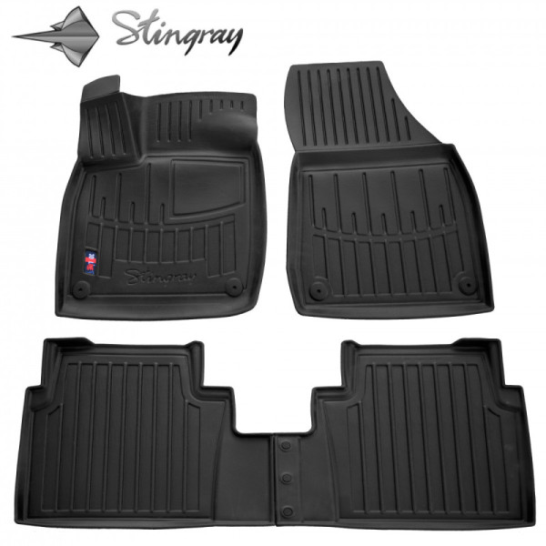 Kummist 3D jalamatid VOLKSWAGEN ID.6 alates 2021a. 4 pc. / must / 5024274 / kõrgendatud servad